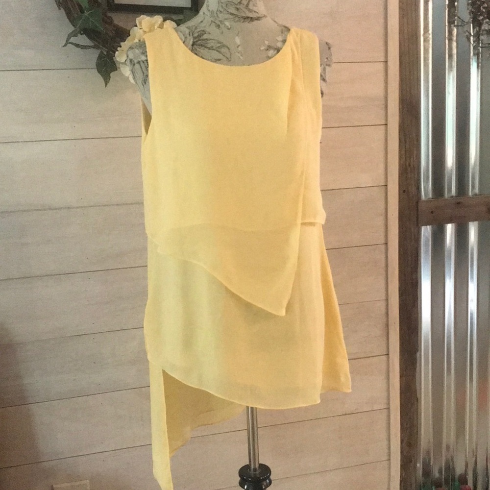 Michael Kors Yellow Sheer Top MP
